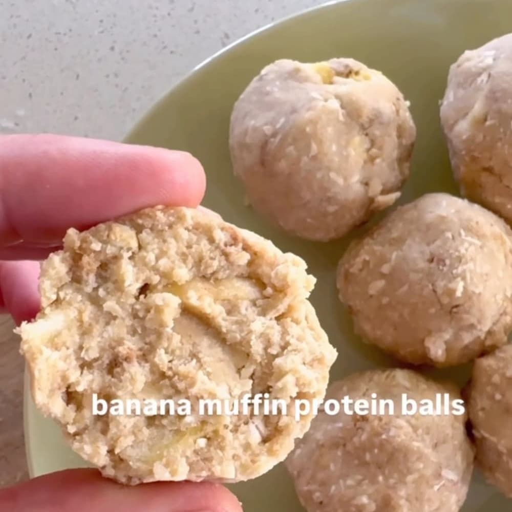 High Protein Recipe | Banana Muffin Protein Balls with Roam Vanilla Protein