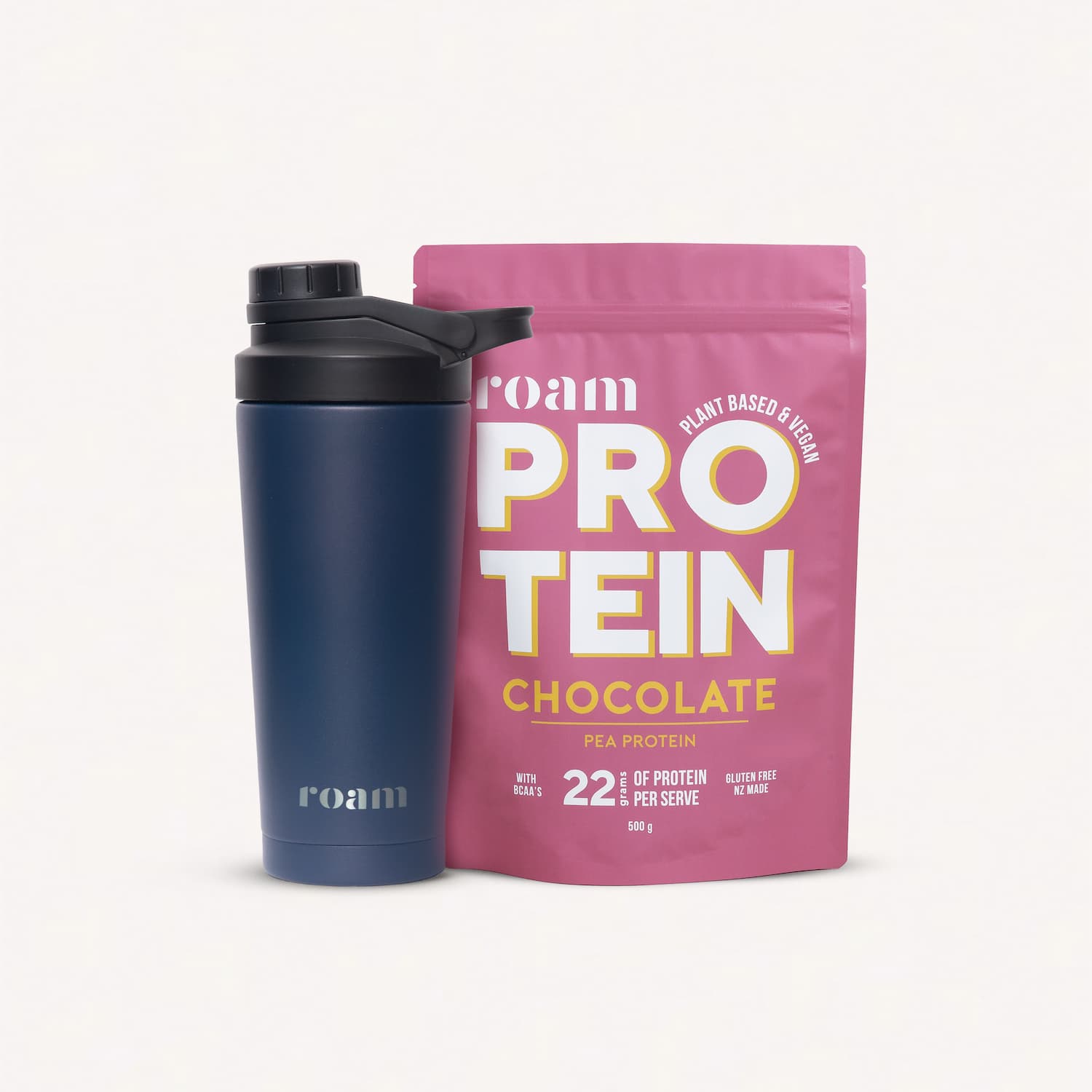 Chocolate Vegan Protein Powder and Shaker