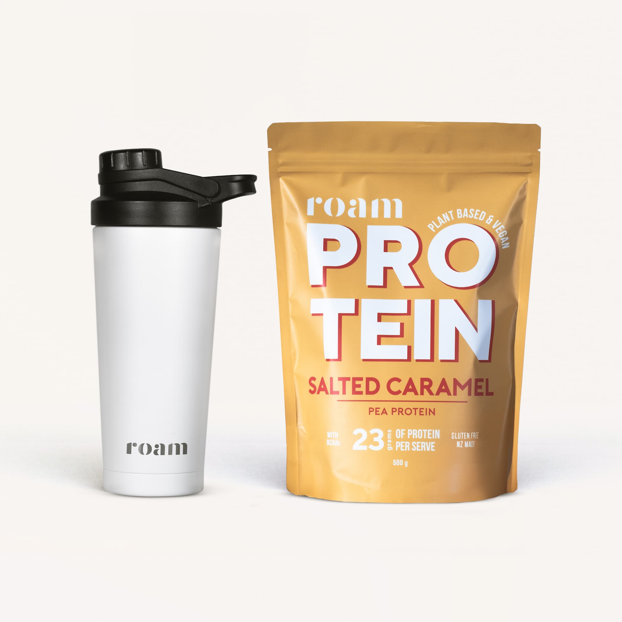 Salted Caramel Vegan Protein Powder and Shaker (AU)