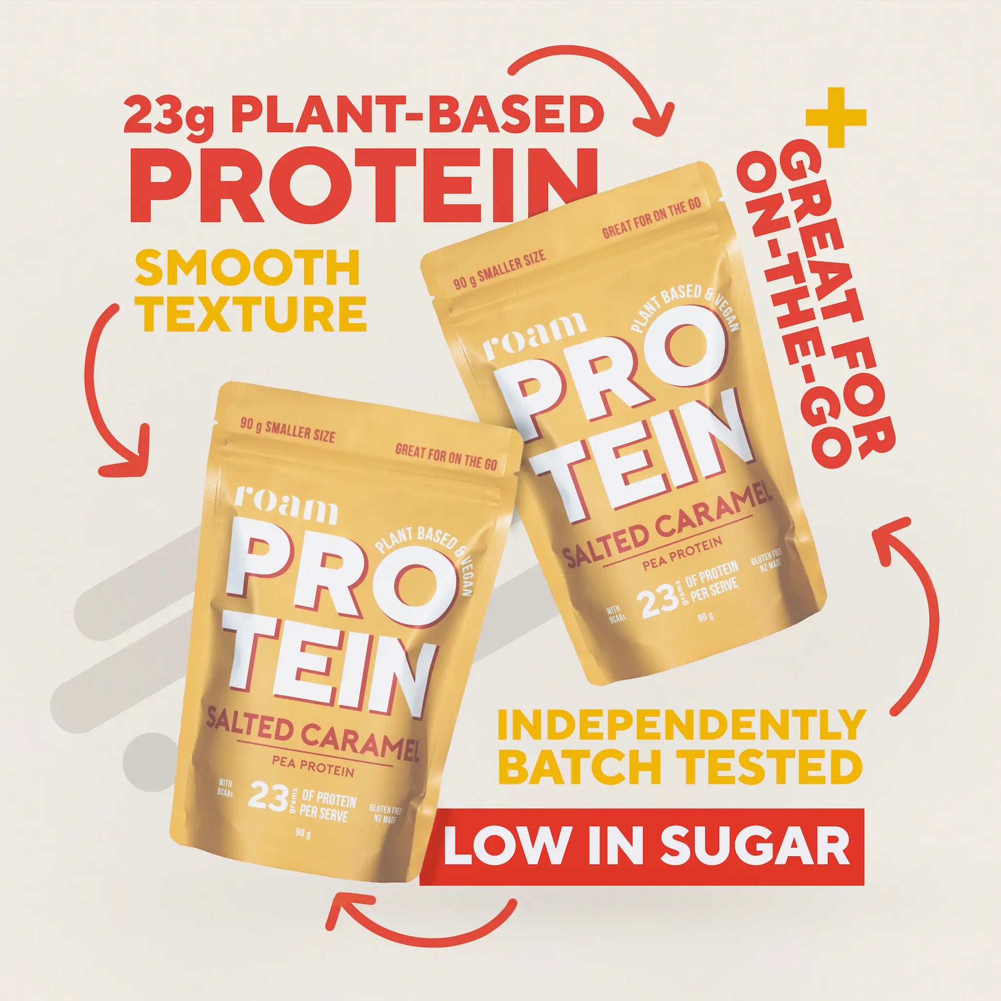 Salted Caramel Plant Protein Low in Sugar