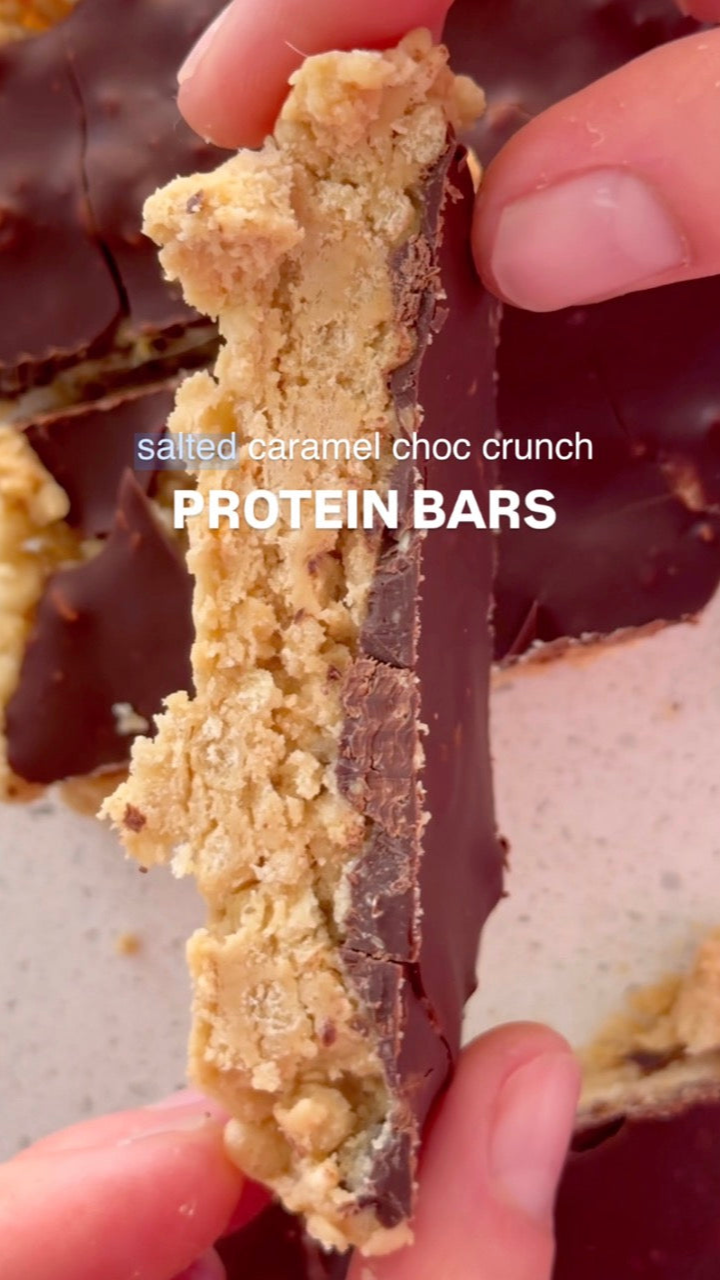 Salted Caramel Choc Crunch Vegan Protein Bars