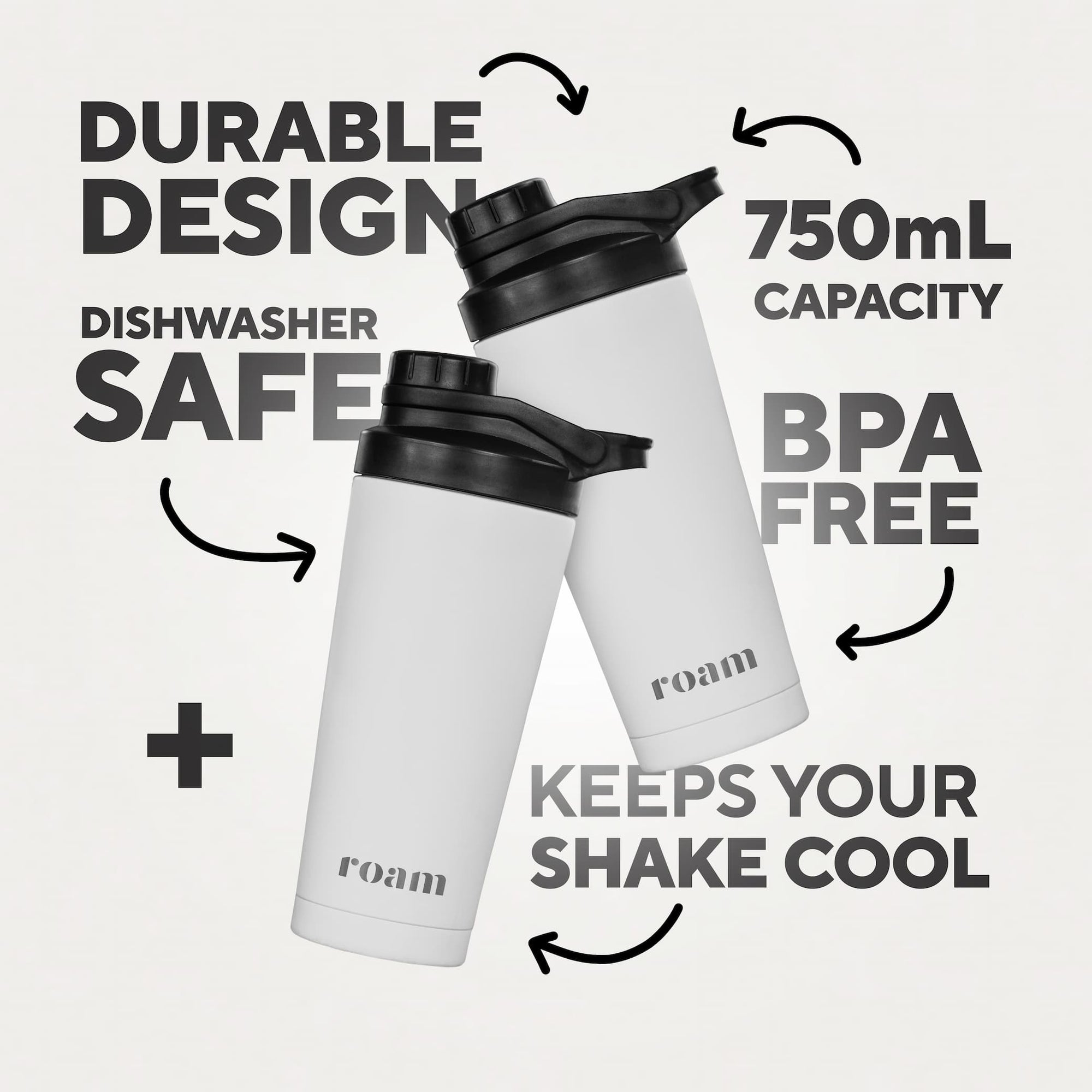 Stainless Steel Protein Shaker Durable Roam